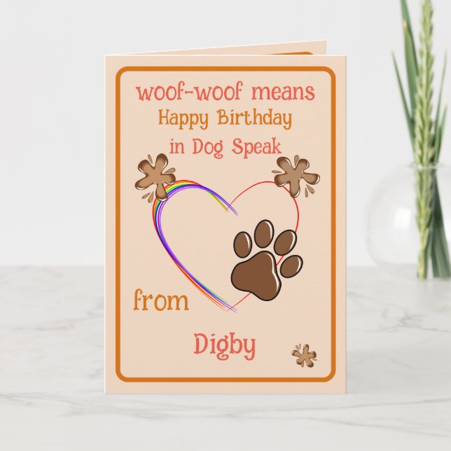 Maman Anniversaire de la carte chien (Devant)