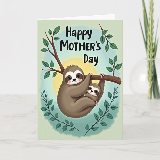 Maman Arboricole Aime Carte (Devant)