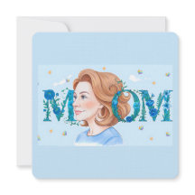 Maman aux fleurs bleues