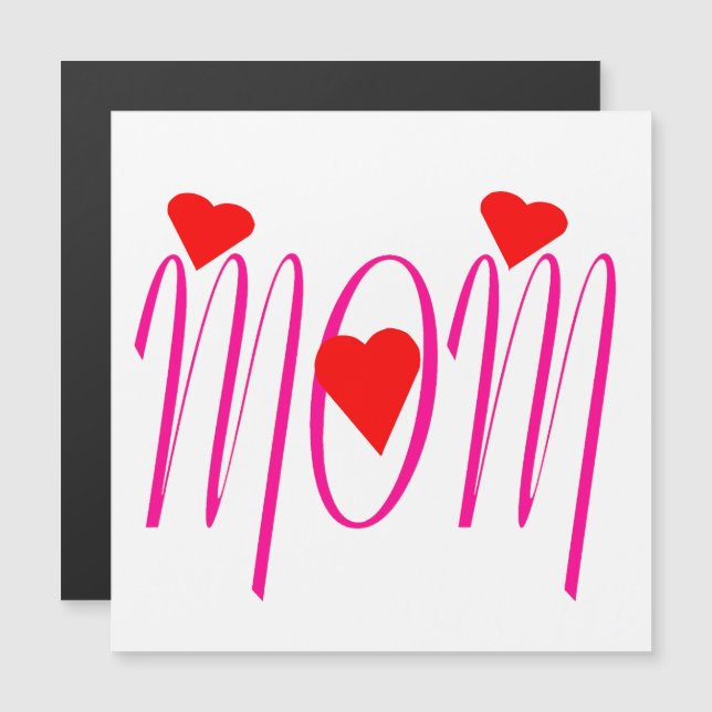 Maman avec la carte Red Hearts (Devant / Derrière)