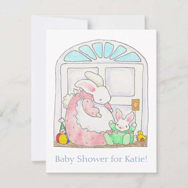 Maman, Baby Bunny et invitation de poussette (Devant)