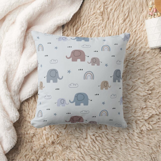 Maman & Baby Elephant Motif Jeu Oreiller (Couverture)
