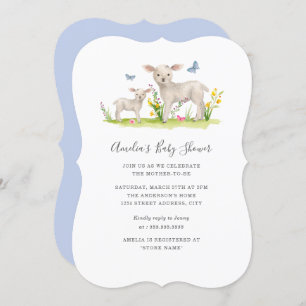 Maman Baby Sheep Baby shower Invitation