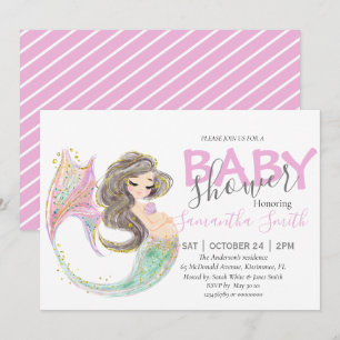 Maman baby shower sous le Faire-part marin
