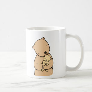 Maman Bear et tasse mignonne d'animal de région