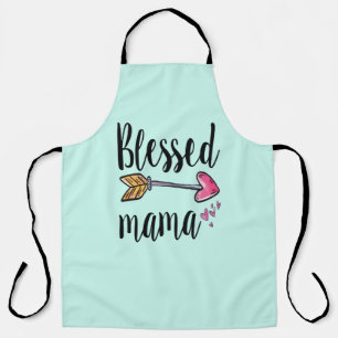 Maman bénie avec tablier chrétien vert flèche ment