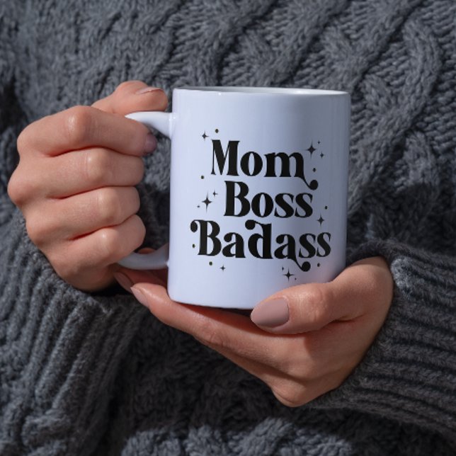 Maman Boss Café Basse Mug Pas de femme (Créateur téléchargé)