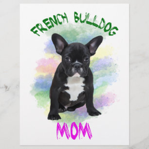 Maman Bouledogue Français Peinture à l'huile Aquar