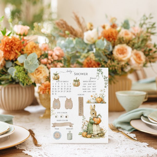 Maman Bunny et Baby shower citrouille Jeu de devin (Créateur téléchargé)