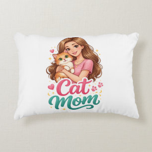 Maman Chat Coussin Déclaration pour Amoureux de Ch
