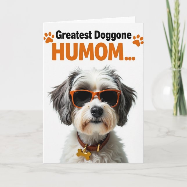 Maman Chien Cool Super Mamie Carte (Devant)
