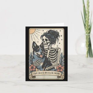 Maman Chien Heeler Bleu Mignon Carte de Tarot Sque