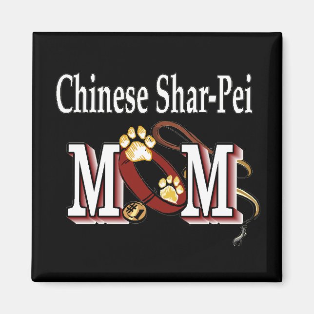 maman chinoise shar-pei Magnet (Devant)