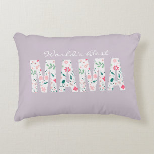 Maman Coussin Cadeau World's Best Mama Accent Cous