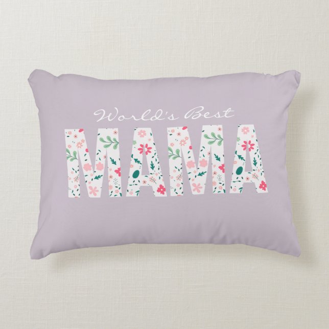 Maman Coussin Cadeau World's Best Mama Accent Cous (Devant)