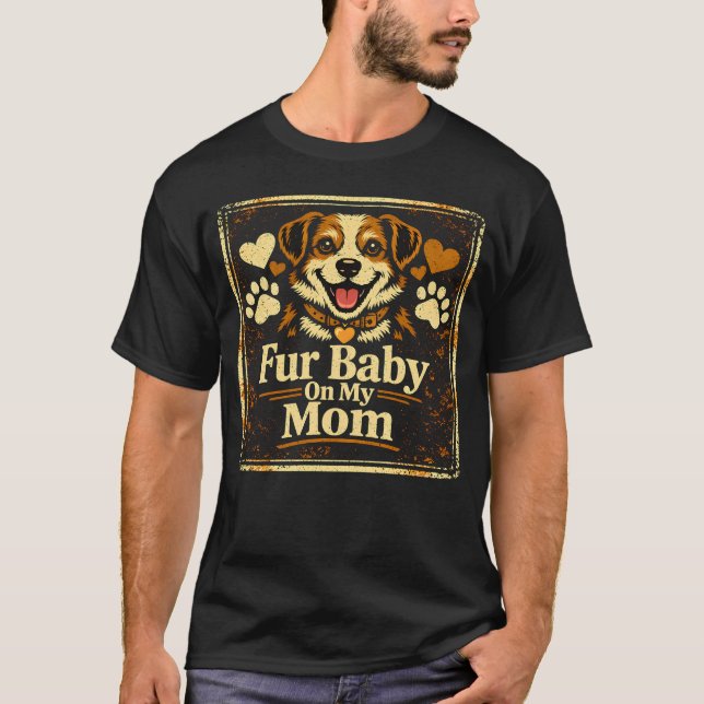 Maman de bébé fourrure – T-shirt de fierté d'amour (Devant)