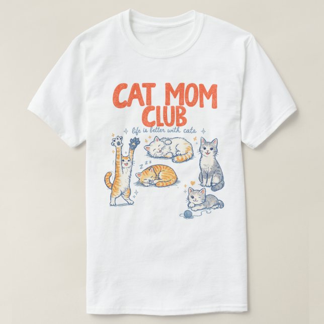 Maman de chat, Maman chat, TShirt Maman de chat, C (Design devant)
