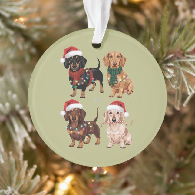 Maman de chien de Noël teckel Amoureuse Cadeau de  (Arbre)