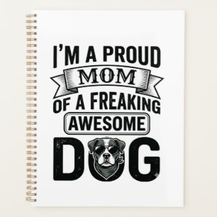 Maman de chien fière dessin vectoriel de gravure v
