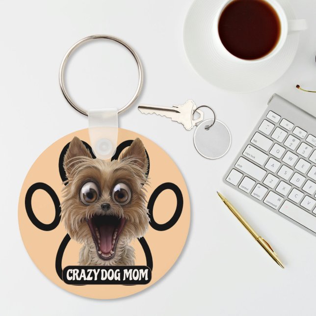 Maman de chien folle - Porte-clés Chien fou (Créateur téléchargé)