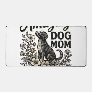 Maman de chien incroyable Design floral vintage po