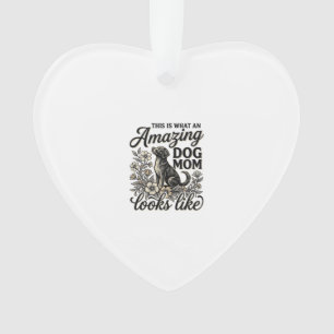 Maman de chien incroyable Design floral vintage po