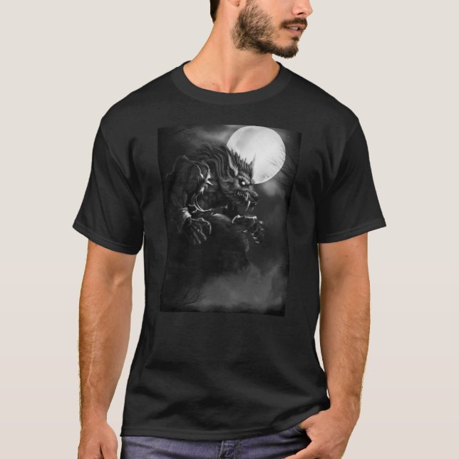Maman de Dick : T-shirt de loup-garou de lune (Devant)