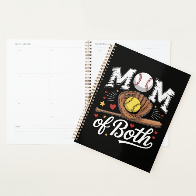 Maman de jour de match de baseball et softball (Devant avec enveloppe)