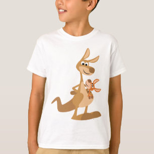 Maman de kangourou de bande dessinée et T-shirt