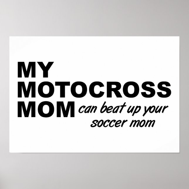 Maman de Motocross Affiche Drôle (Devant)