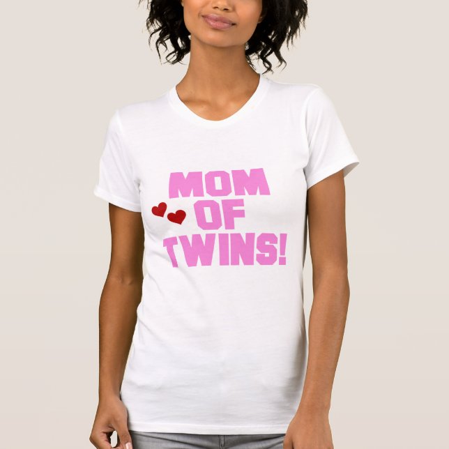 Maman de T-shirts et cadeaux Twins-Pink (Devant)