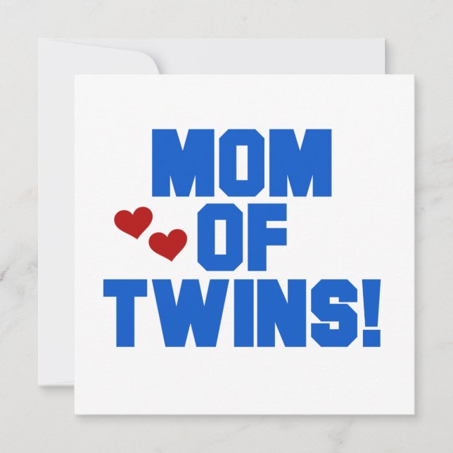 Maman de Twins Blue Text Cadfts (Devant)