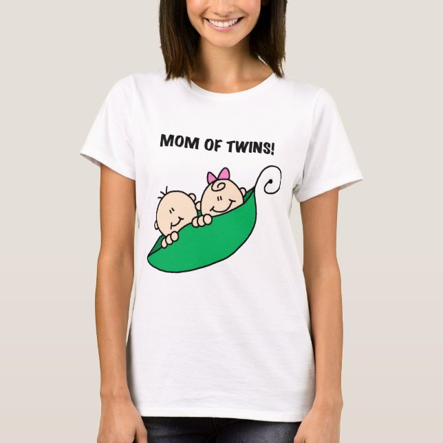 Maman de Twins-Peas dans un Pod Tshirts et cadeaux (Devant)