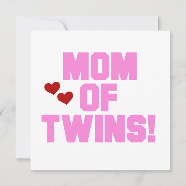 Maman de Twins Pink Texte Cadeaux (Devant)