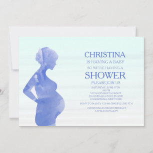 Maman doit être un Baby shower bleu Invitation