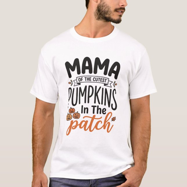 Maman du design de t-shirt d'automne des citrouill (Devant)