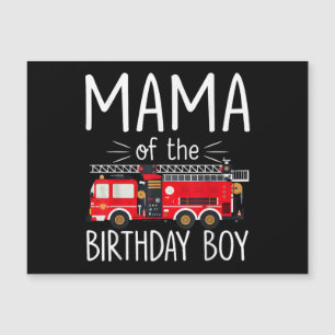 Maman du garçon d'anniversaire Camion d'incendie p