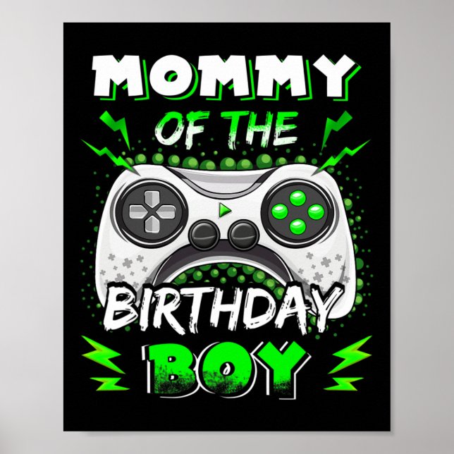 Maman du garçon d'anniversaire Décorations Joueur  (Devant)