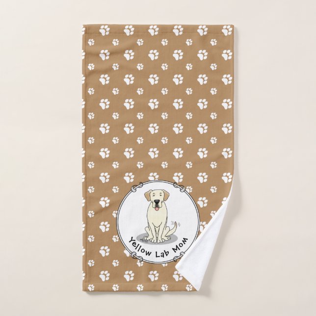 Maman du laboratoire jaune (maman du Labrador Retr (Serviette à main)
