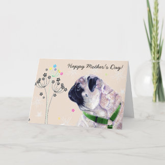 Maman du meilleur Carlin du monde ! Carte de fête 