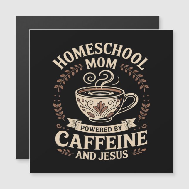Maman école à la maison alimentée par la caféine e (Devant / Derrière)