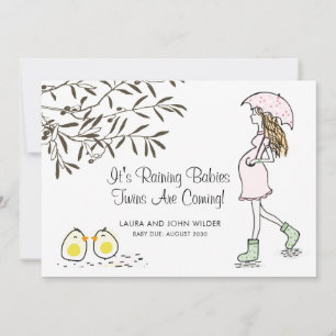 Maman enceinte Grossesse Faire-part jumeaux