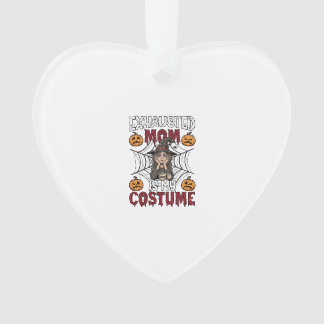 Maman Épuisée Est Costume Sorcière Halloween Café  (devant)