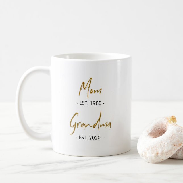 Maman Est. à Grand-mère Est.Coffee Mug (Avec donut)
