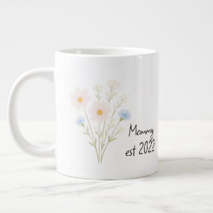 Maman Est Personnalisée. Mug avec Fleur sauvage Pa