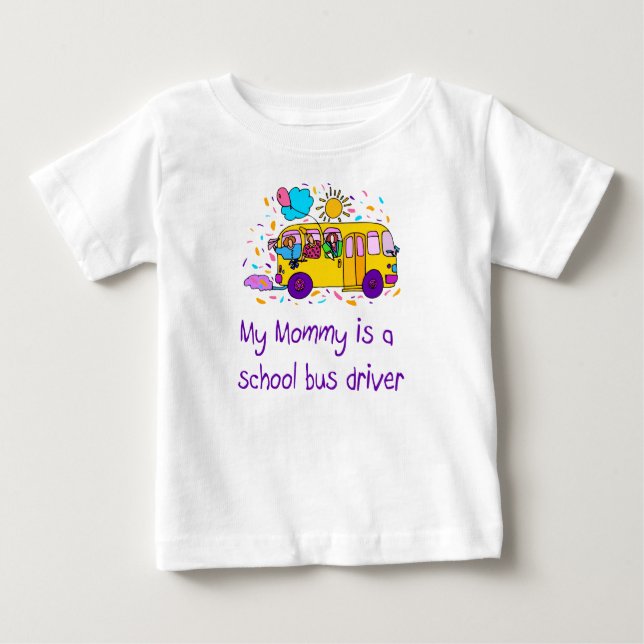Maman est un chauffeur de bus t-shirt bébé (Devant)