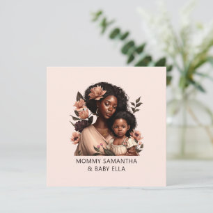 Maman et fille noire personnalisée (21)