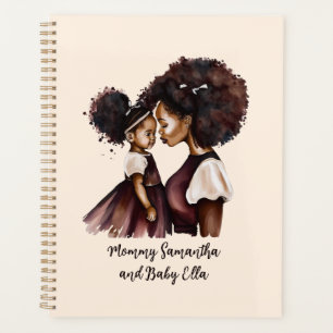 Maman et fille noire personnalisée (5)