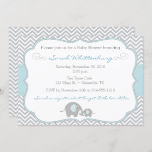 Maman et moi invitation de baby shower de Chevron