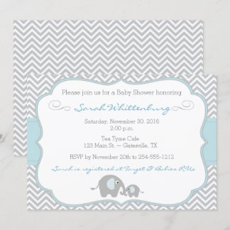 Maman et moi invitation de baby shower de Chevron